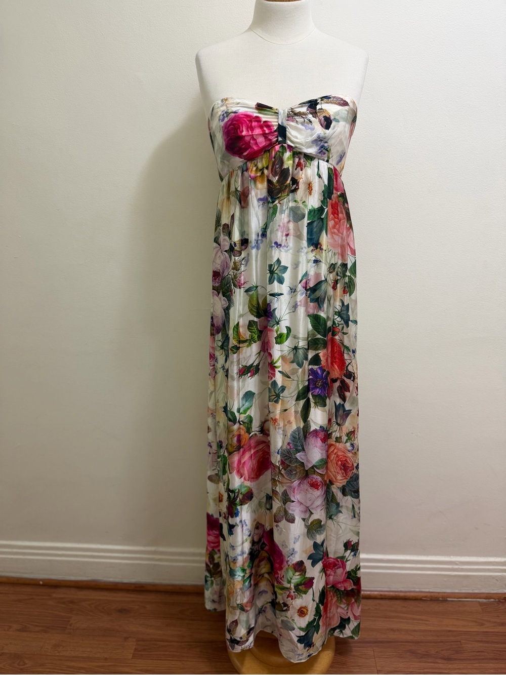 Forever New Floral Twist Silk Maxi Dress
